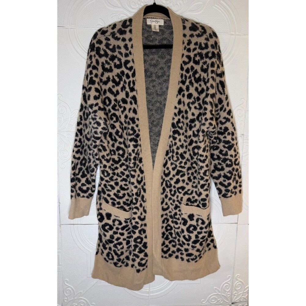 Jessica Simpson‎ Cozy Leopard Print Cardigan Sweater  Duster Size 1XL SKU 185